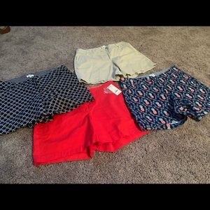 Four Pairs of Crown & Ivy Shorts, NWT or EUC